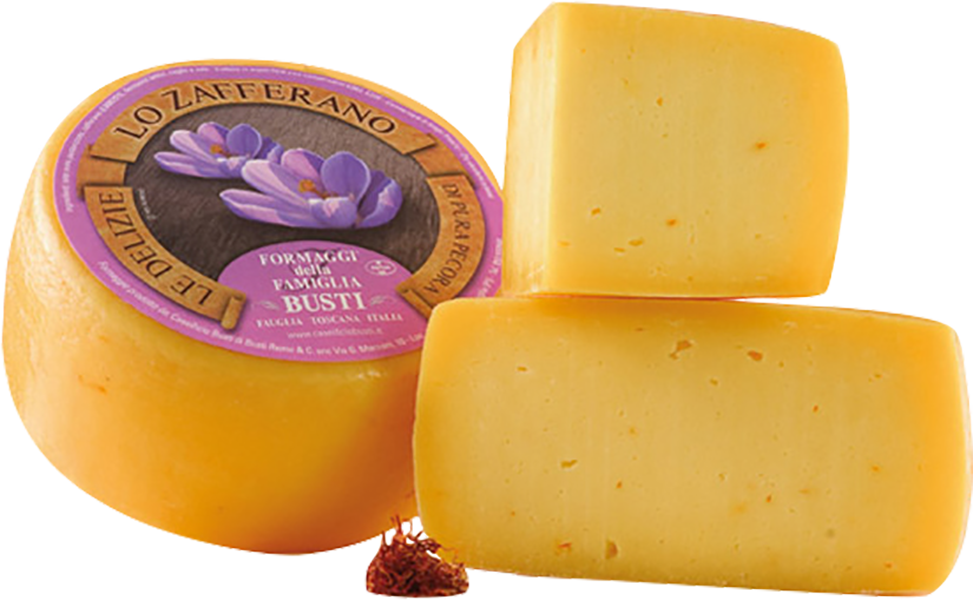 Pecorino Con Zafferano (1kg approx.) Sottovuoto CASEIFICIO BUSTI