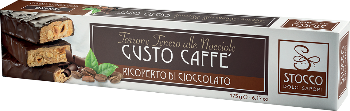 Festive Offer - Torrone Tenero alle Nocciole Gusto Caffè Ricoperto di Cioccolato 175g DOLCIARIA STOCCO