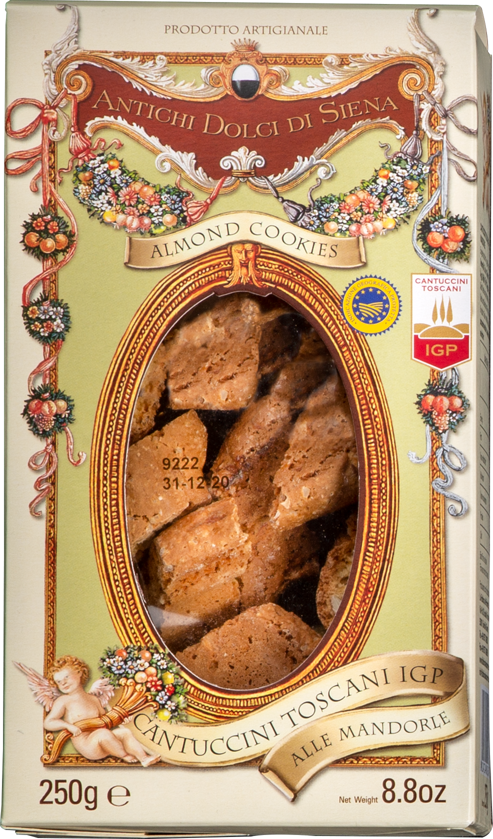 Cantuccini Toscani IGP Alla Mandorla 250g Scatola ANTICHI DOLCI DI SIENA