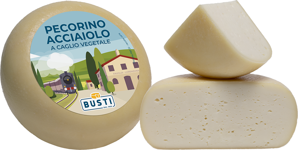 Pecorino Acciaiolo a Caglio Vegetale (1.5kg approx.) Sottovuoto CASEIFICIO BUSTI