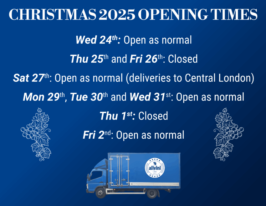 Alivini Christmas 2025 Opening Times